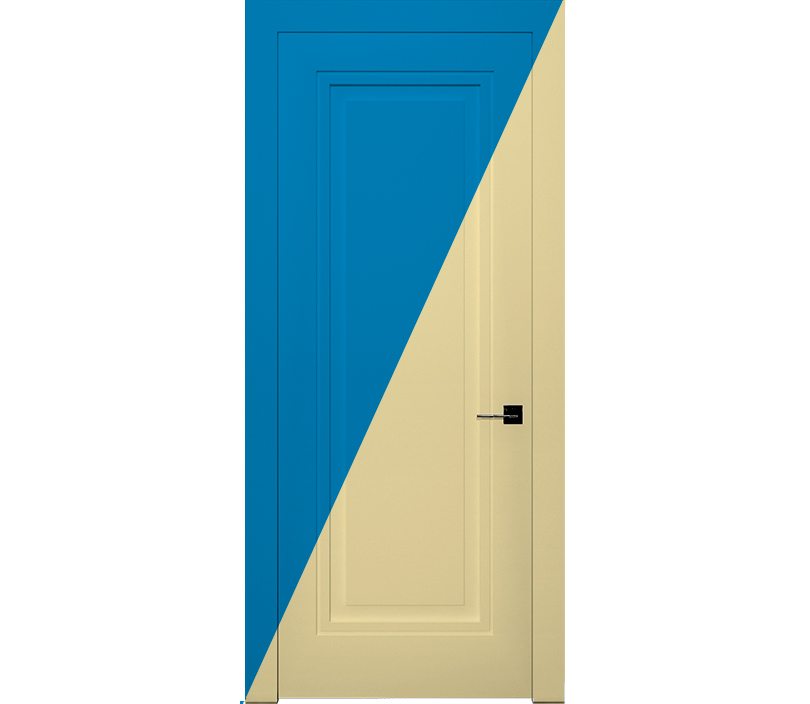 Дверь межкомнатная глухая двухцветная Гранада ДГ1