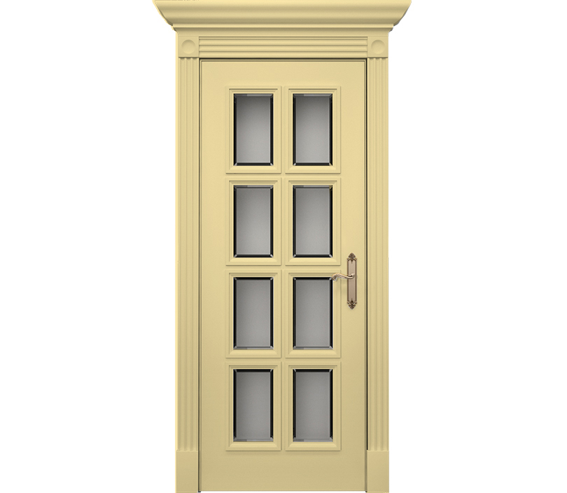 Дверь межкомнатная со стеклом Монца ДО1 ванильная
