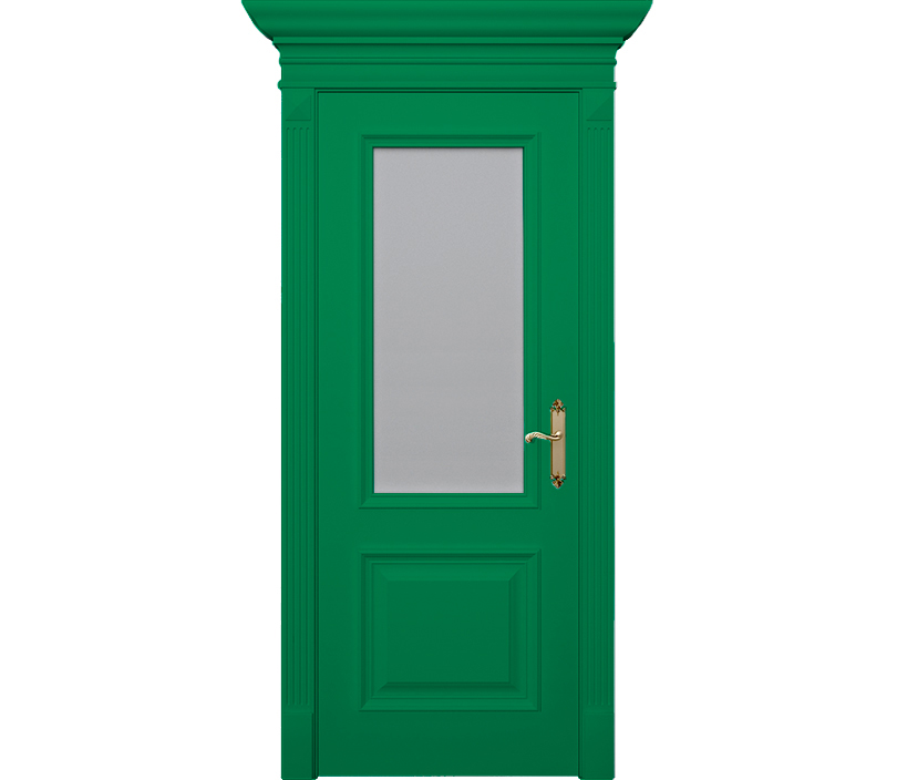 Дверь межкомнатная со стеклом Палермо ДО2 зеленая