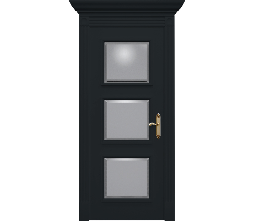 Дверь межкомнатная со стеклом Монца ДО6 черная