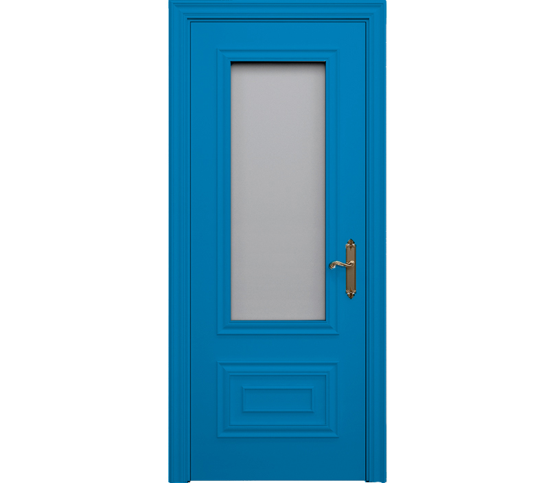 Дверь межкомнатная со стеклом Каталина ДО2-2 голубая