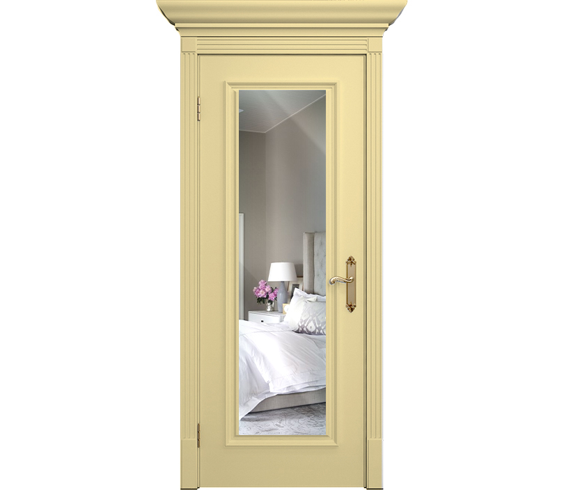 Дверь межкомнатная с зеркалом Венеция ДГ1 ванильная